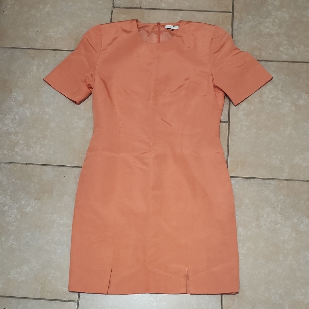 Celine Peach Short Sleeve Dress Size 40 Fits Size 4